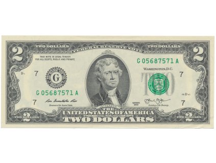 USA, 2 Dollars 2013, deklarace nezávislosti, Pick.538