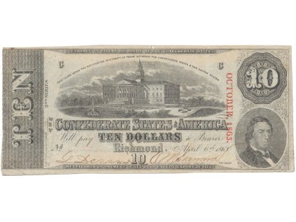 52740 usa konfederace 10 dollars 1863 p 60