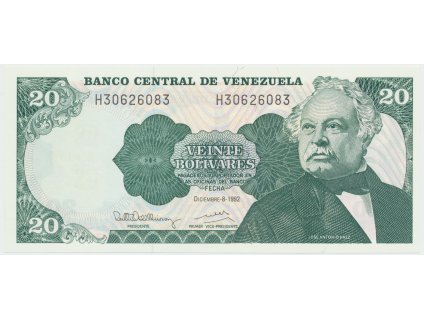 52770 venezuela 20 bolivares 1992 p 63d