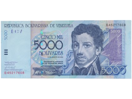 52959 52959 venezuela 5000 bolivares 2002 p 84b