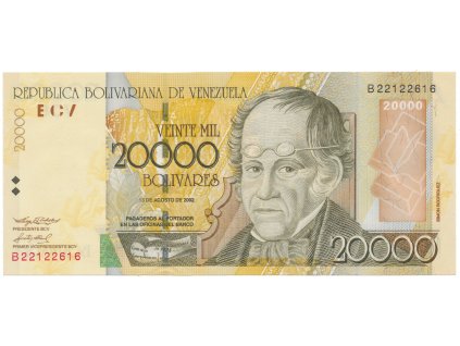 Venezuela, 20.000 Bolivares 2002, P.86c