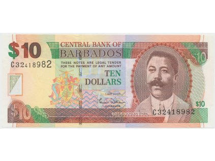 53136 53136 53136 barbados 10 dollars 2007 p 68a