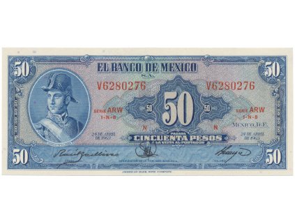 Mexiko, 50 Pesos 1963, P.49o