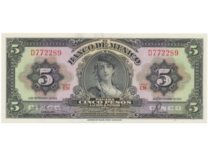 53223 mexiko 5 pesos 1954 p 57c