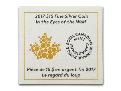Kanada, 15 Dollars 2017 - In the Eyes of the Wolf