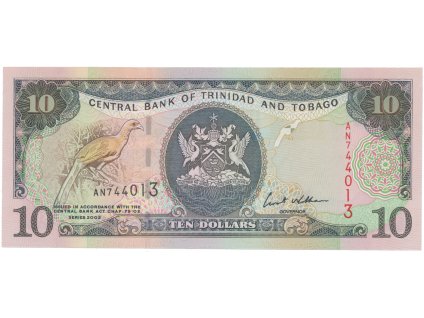 53436 trinidad a tobago 10 dollars 2002 p 43b