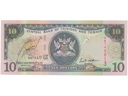 Trinidad a Tobago, 10 Dollars 2002, P.43b