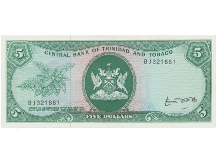 53457 trinidad a tobago 5 dollars 1977 vzacna varianta p 31b