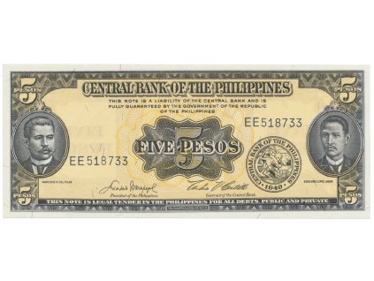 53523 53523 filipiny 5 pesos 1949 p 135e