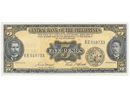 Filipíny, 5 Pesos (1949), P.135e