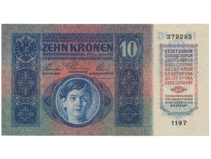 Rakousko - Uhersko, 10 Koruna 1915, bez přetisku, Hej.RU14a