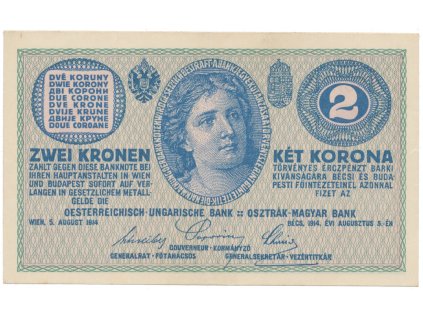 Rakousko - Uhersko, 2 Koruna 1914,série C, Hej.RU13c