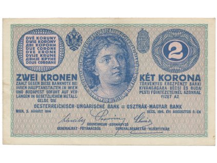 54262 rakousko uhersko 2 koruna 1914 serie c hej ru13c