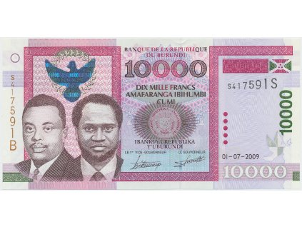 55678 55678 burundi 10 000 francs 2009 p 49