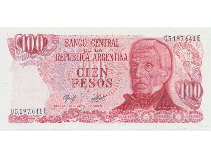 55720 argentina 100 pesos 1976 1978 papir s vlakny p 302b