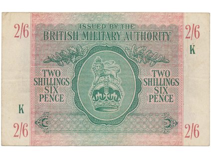 56119 56119 velka britanie 2 shillings 6 pence 1943 bma vojenske vydani p m3