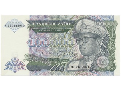 56155 56155 zaire 100 000 zaires 1992 p 41