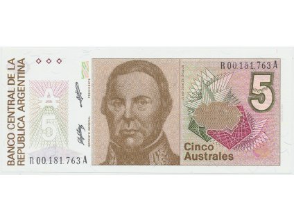 Argentina, 5 Australes (1985~1989), náhradní série R, P.324r