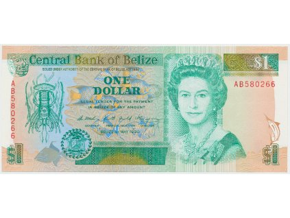 56272 belize 5 dollars 1990 p 53a