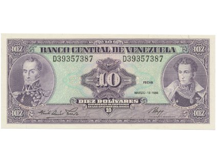 56329 56329 venezuela 10 bolivares 1986 p 61a