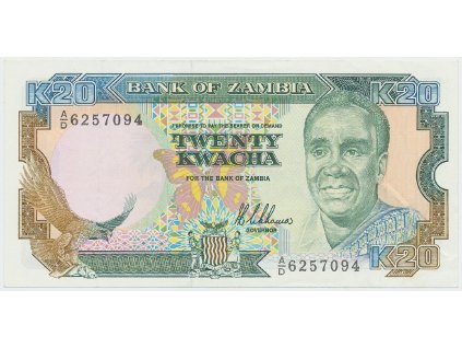 56437 56437 zambie 20 kwacha 1989 1991 p 32a