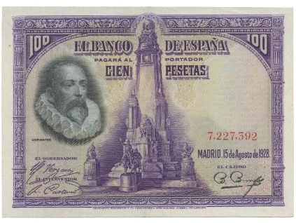 56542 56542 56542 spanelsko 100 pesetas 1928 bez serie p 76a