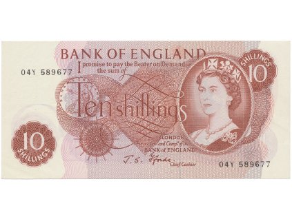 Velká Británie, 10 Shillings (1966~1970), Fforde, P.373c, typ --S/--Z