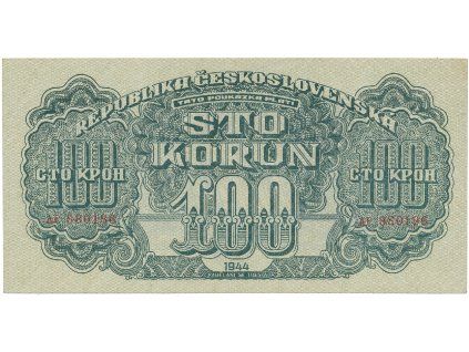 58135 58135 ceskoslovensko 100 koruna 1944 cislovac 19 mm hej 59a