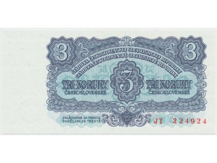 58366 ceskoslovensko 3 koruna 1961 serie jt hej 98a