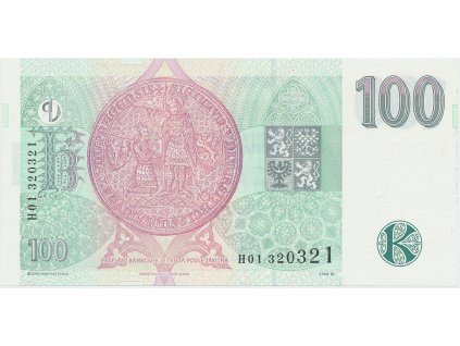 Česká republika, 100 Koruna 1997, první série H 01, Hej.CZ22aH