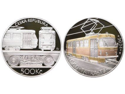 500 Kč 2024 - Tramvaj ČKD Tatra T3, PROOF