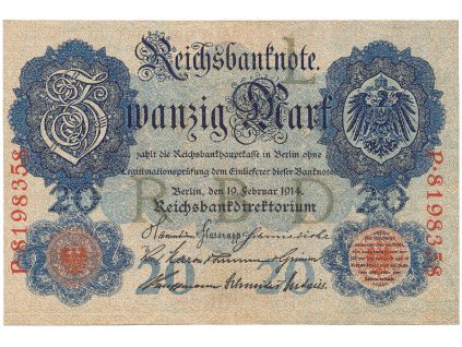 59052 nemecko 20 mark 1914 7 mistny cislovac ros 47b