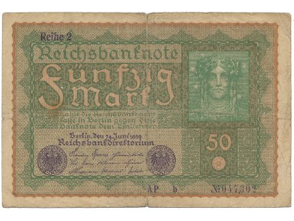 59109 59109 nemecko 50 mark 1919 reihe 2 ro 62b