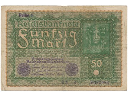 59121 nemecko 50 mark 1919 reihe 4 ro 62d