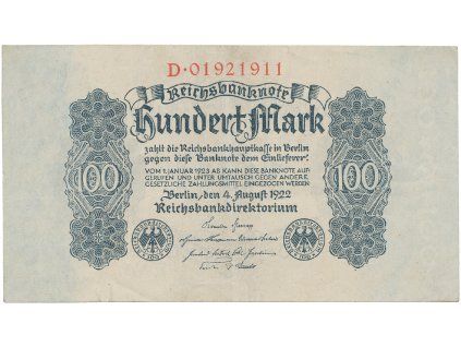 59259 59259 nemecko 100 mark 1922 ro 72