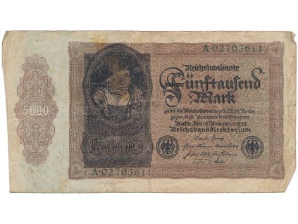 Německo, 5000 Mark 1922, Ro.78