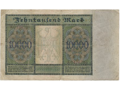 Německo, 10.000 Mark 1922, velký formát, Ro.68a