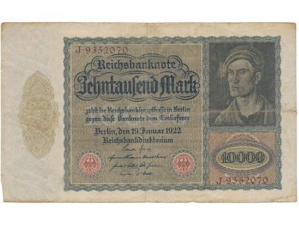 59331 nemecko 10 000 mark 1922 velky format zjednoduseny obraz na rv ro 68b