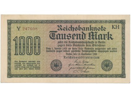 59415 59415 nemecko 1000 mark 1922 vod maander hnede 6 mistne cislo ro 75i