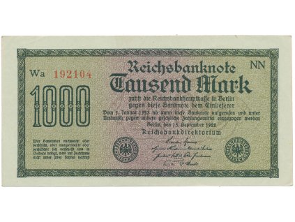 59442 59442 59442 nemecko 1000 mark 1922 vod wellen 6 mistne cislo ro 75q