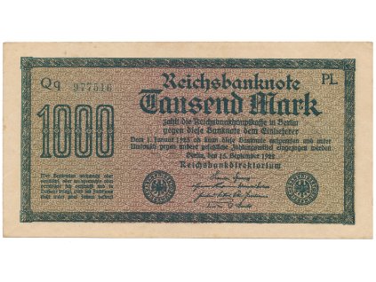 59484 59484 59484 nemecko 1000 mark 1922 vod gitter zelene 6 mistne cislo ro 75m