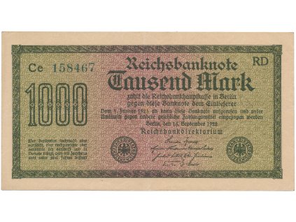 59493 59493 nemecko 1000 mark 1922 vod gitter zelene 6 mistne cislo ro 75m