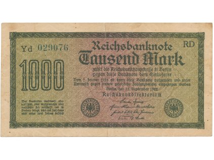 59496 nemecko 1000 mark 1922 vod gitter zelene 6 mistne cislo ro 75m