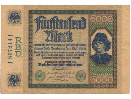 59586 59586 nemecko 5000 mark 1922 ro 76