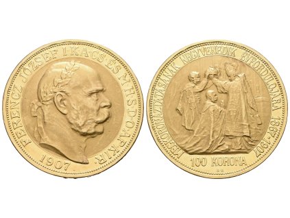 100 Koruna 1907 KB - jubilejní