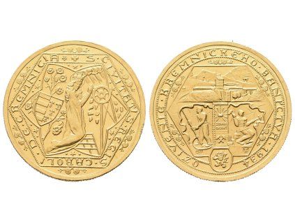 Dvoudukátová medaile 1934 - Oživení kremnického baníctva