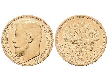 Rusko, 15 Rubl 1897 AG