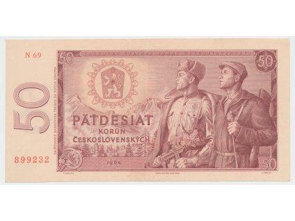 63331 63331 ceskoslovensko 50 koruna 1964 serie n hej 103b2n