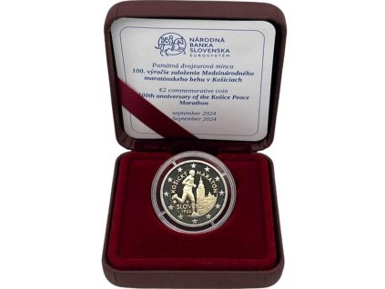 63679 63679 63679 slowakei 2euro 2024 100 jahre kosice marathon pp proof