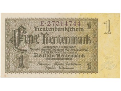 63895 nemecko 1 rentenmark 1937 hnedy 8 mistny rissky cislovac hej d11b